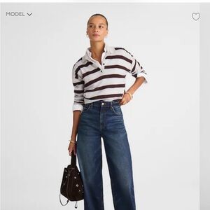 Madewell Dark Blue High-Rise Wide-Leg Jeans